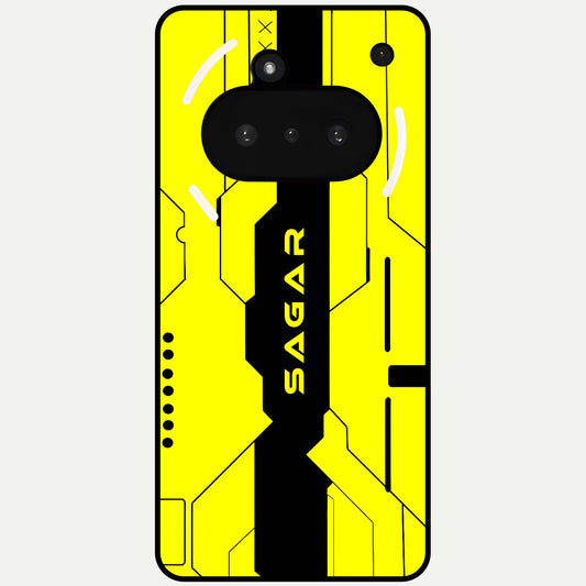  Circuit CYBERPUNK Custom Name Glass Case For Nothing Phone 3A back cover – full design glossy printed glass finish