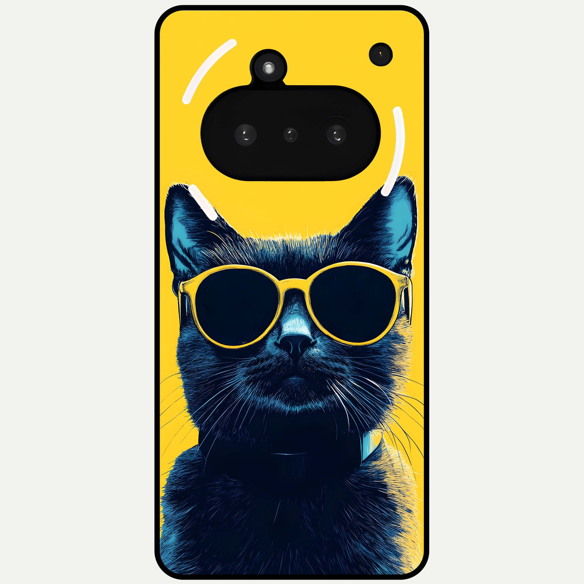  Cool Cat Vibes Glass Case For Nothing Phone 3A back cover – full design glossy printed glass finish