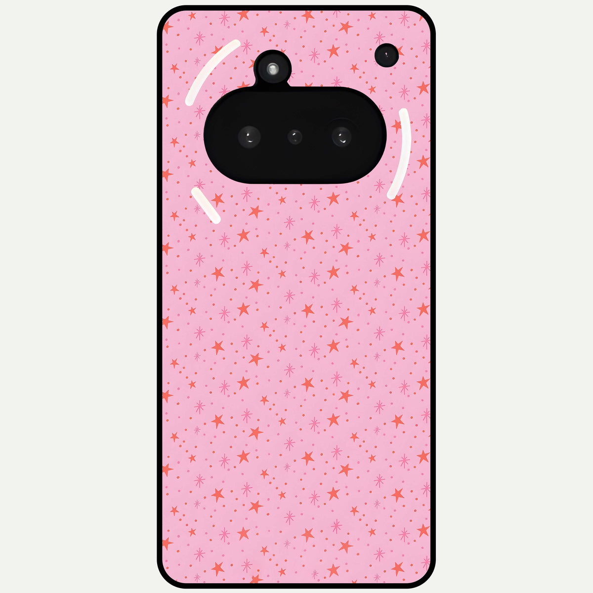  Cosmic Pink Sparkle Glass Case For Nothing Phone 3A back cover – full design glossy printed glass finish