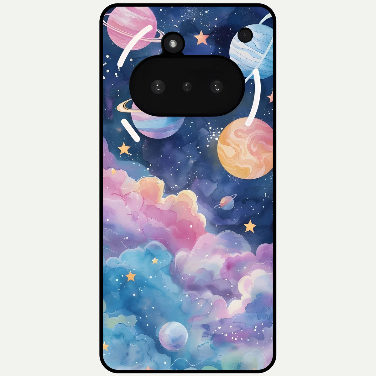  Cosmic Planet Dreams Glass Case For Nothing Phone 3A back cover – full design glossy printed glass finish