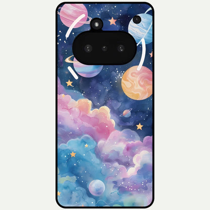  Cosmic Planet Dreams Glass Case For Nothing Phone 3A back cover – full design glossy printed glass finish