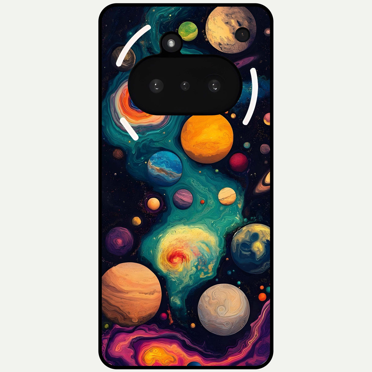  Cosmic Planet Journey Glass Case For Nothing Phone 3A back cover – full design glossy printed glass finish