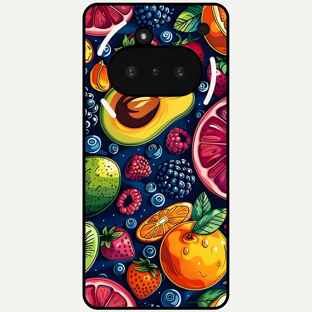  Cute Fruits Art Glass Case For Nothing Phone 3A back cover – full design glossy printed glass finish
