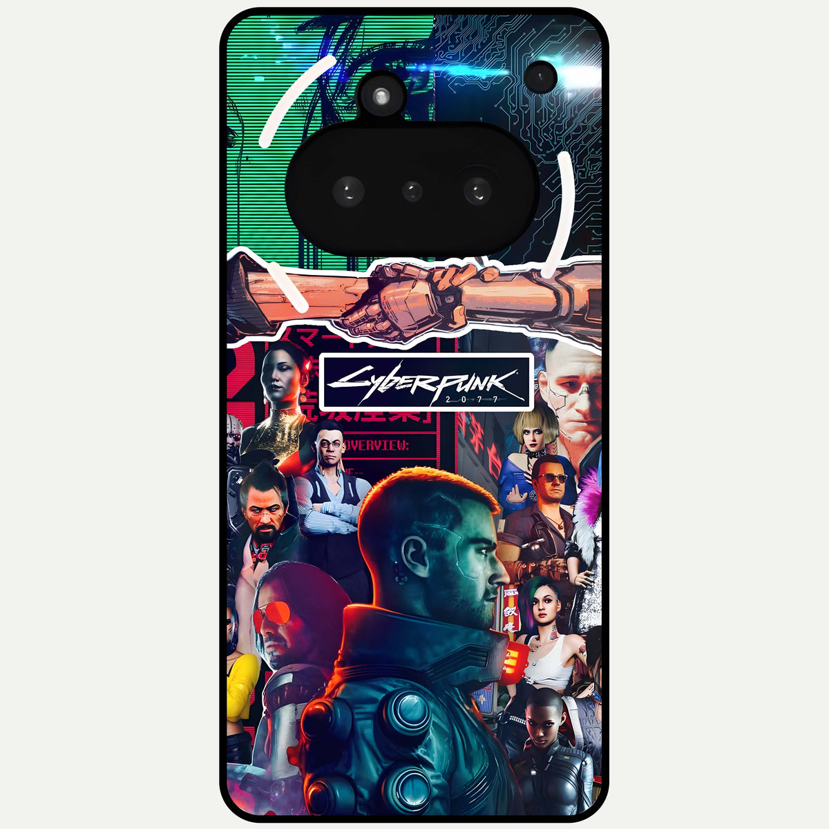  CYBERPUNK Legacy Glass Case For Nothing Phone 3A back cover – full design glossy printed glass finish