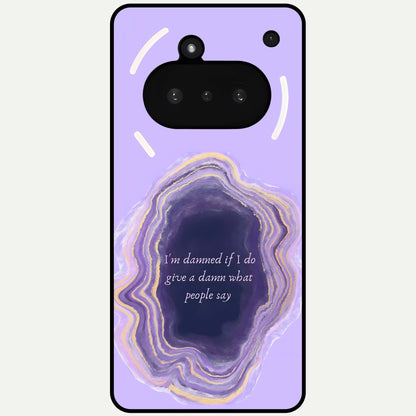  Damned People Quote Glass Case For Nothing Phone 3A back cover – full design glossy printed glass finish