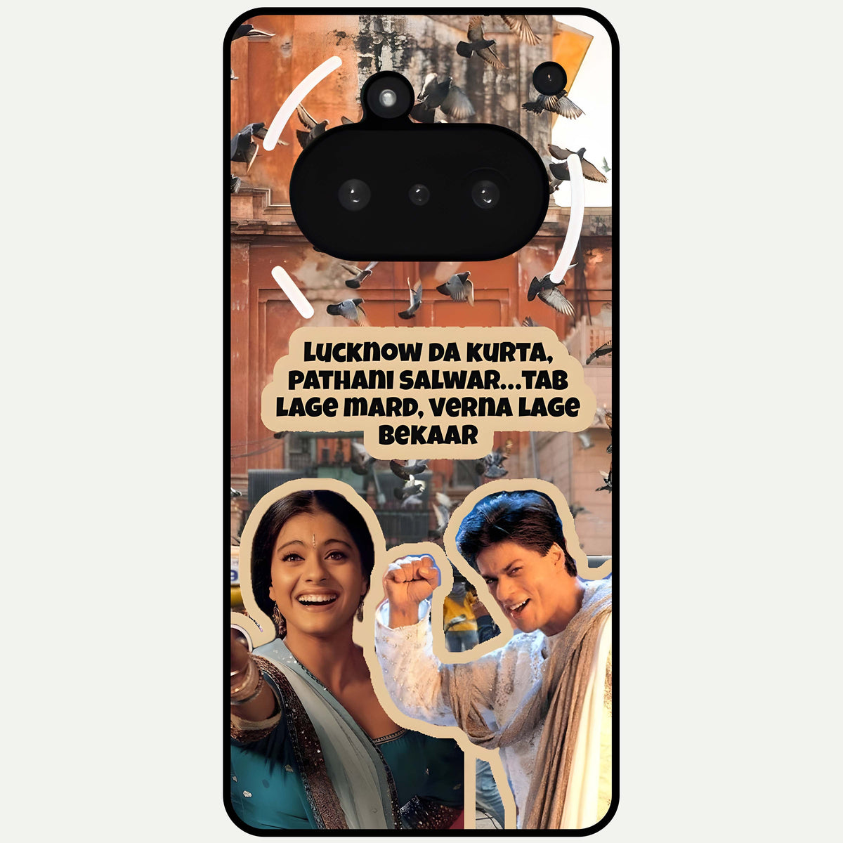  Desi Retro Vibes Glass Case For Nothing Phone 3A back cover – full design glossy printed glass finish
