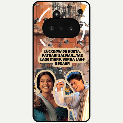  Desi Retro Vibes Glass Case For Nothing Phone 3A back cover – full design glossy printed glass finish