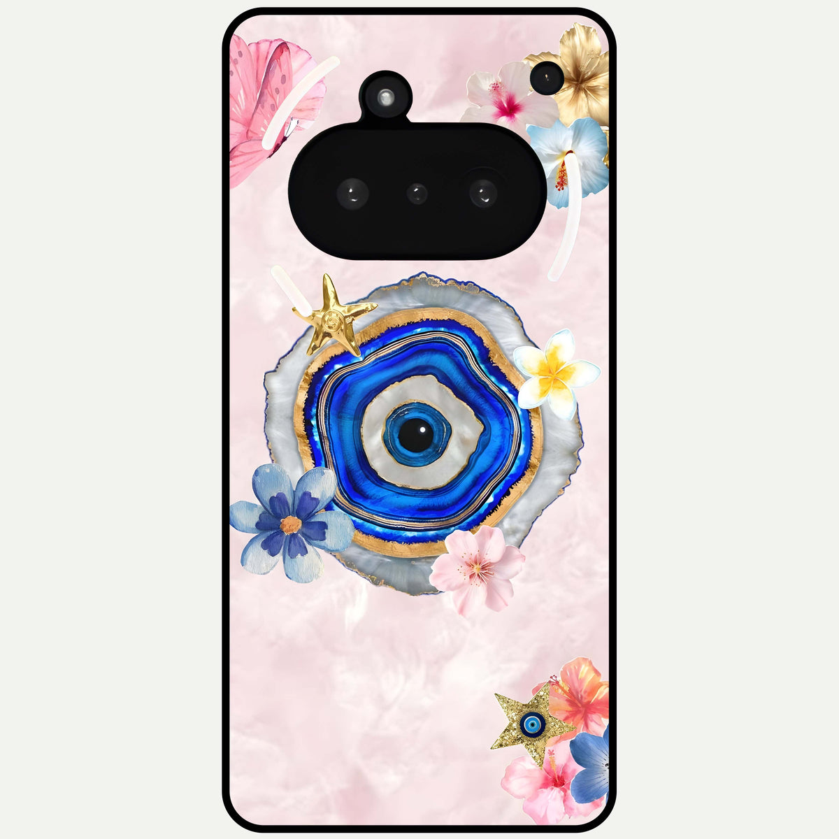  Divine Aura Bloom Glass Case For Nothing Phone 3A back cover – full design glossy printed glass finish