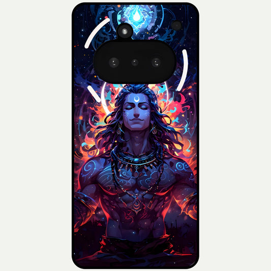  Divine Fire Shiv Glass Case For Nothing Phone 3A back cover – full design glossy printed glass finish