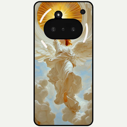  Divine Light Angel Glass Case For Nothing Phone 3A back cover – full design glossy printed glass finish
