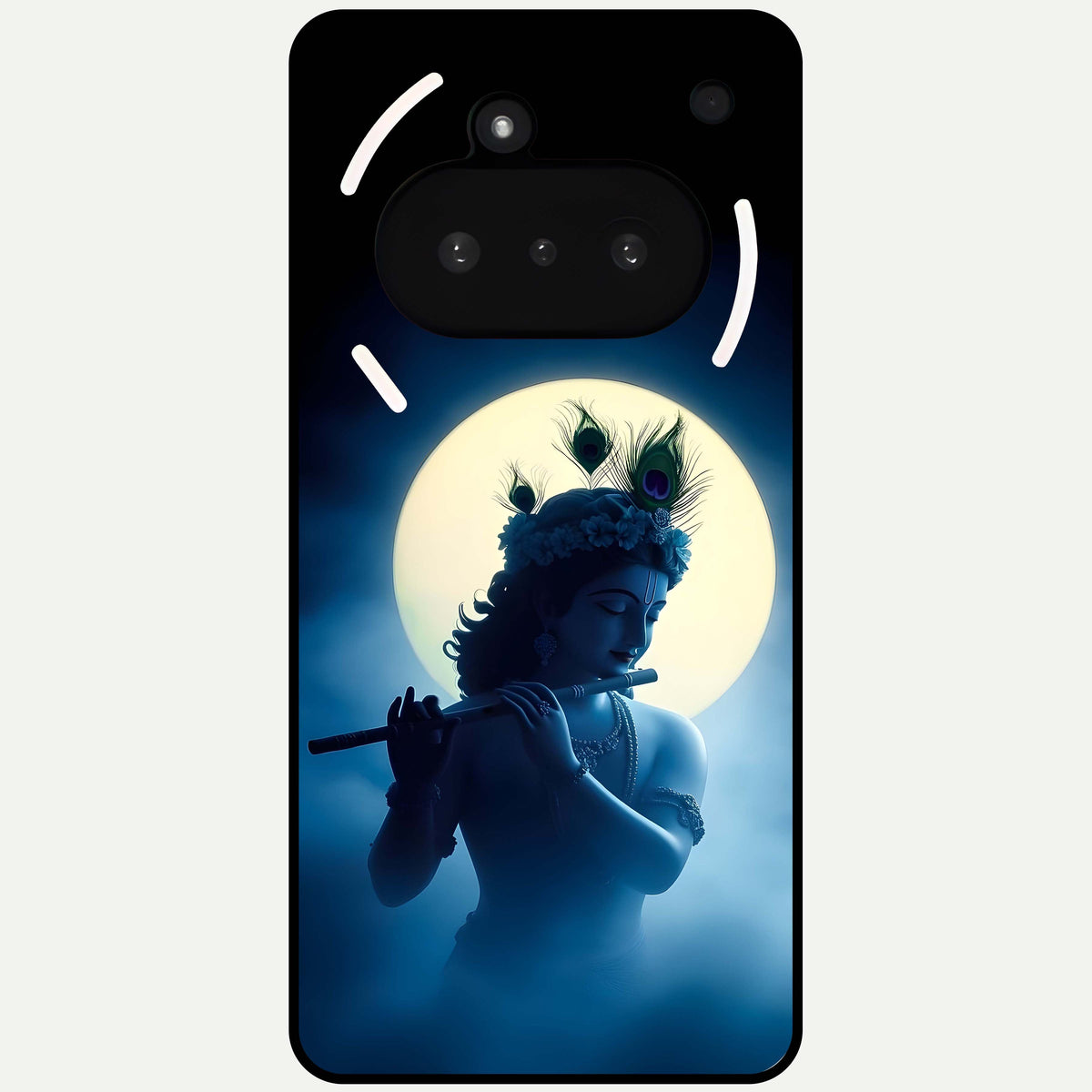  Divine Moon Flute Glass Case For Nothing Phone 3A back cover – full design glossy printed glass finish