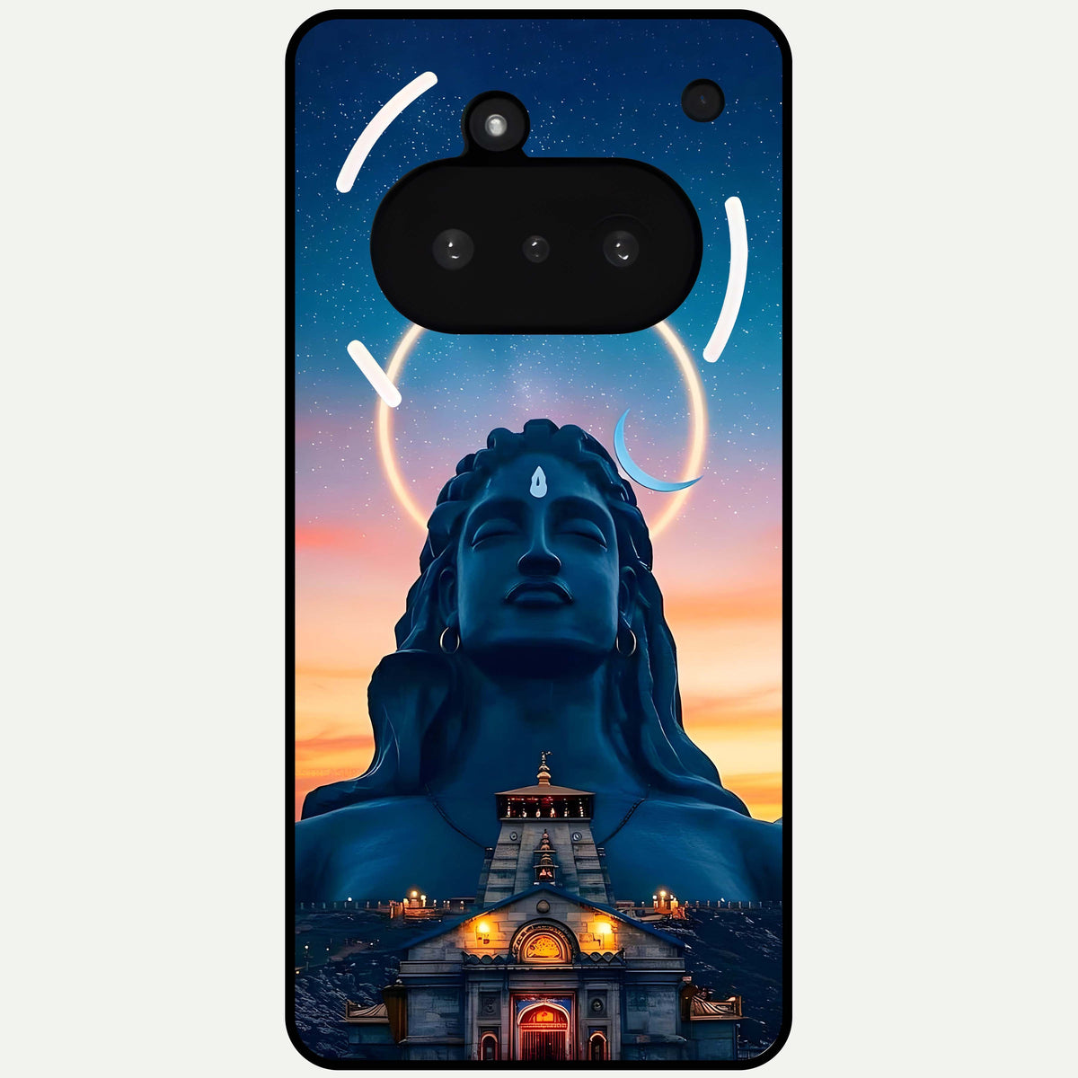  Eternal Shiva Aura Glass Case For Nothing Phone 3A back cover – full design glossy printed glass finish