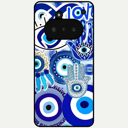  Evil Eyes Dream Glass Case For Nothing Phone 3A back cover – full design glossy printed glass finish