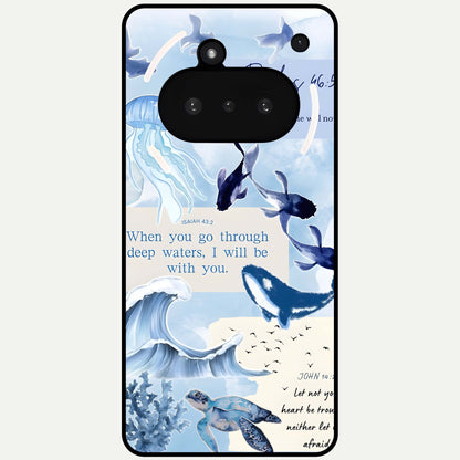  Faithful Ocean Promise Glass Case For Nothing Phone 3A back cover – full design glossy printed glass finish