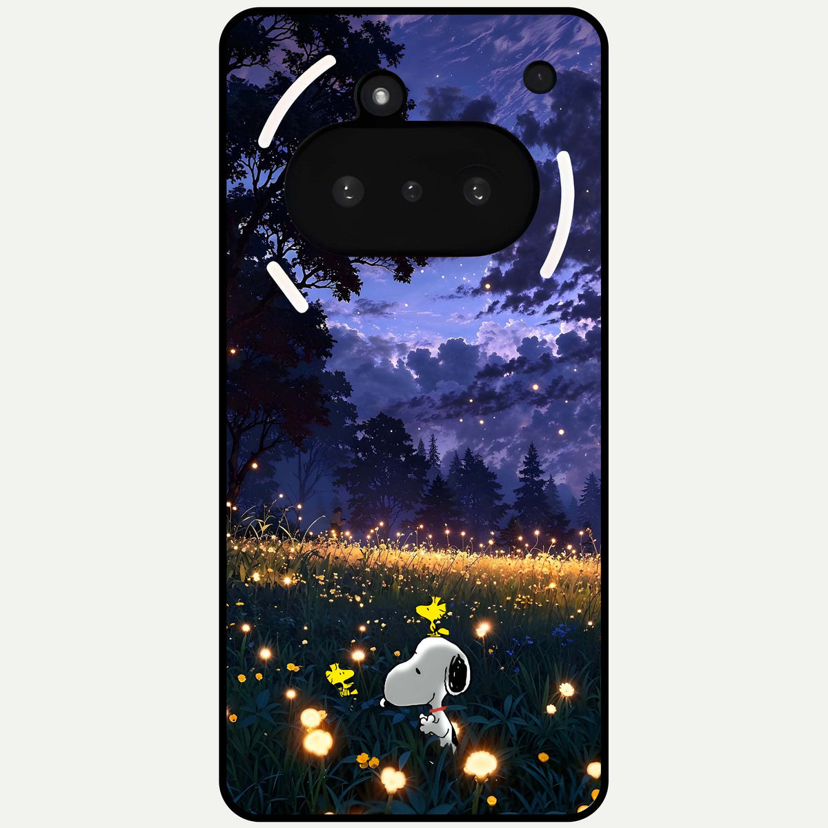  Firefly Meadow Magic Glass Case For Nothing Phone 3A back cover – full design glossy printed glass finish