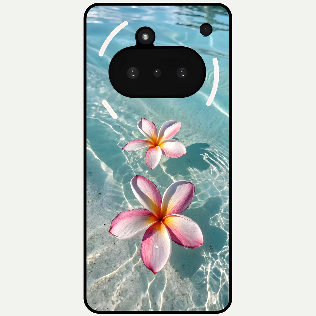  Floating Bloom Bliss Glass Case For Nothing Phone 3A back cover – full design glossy printed glass finish