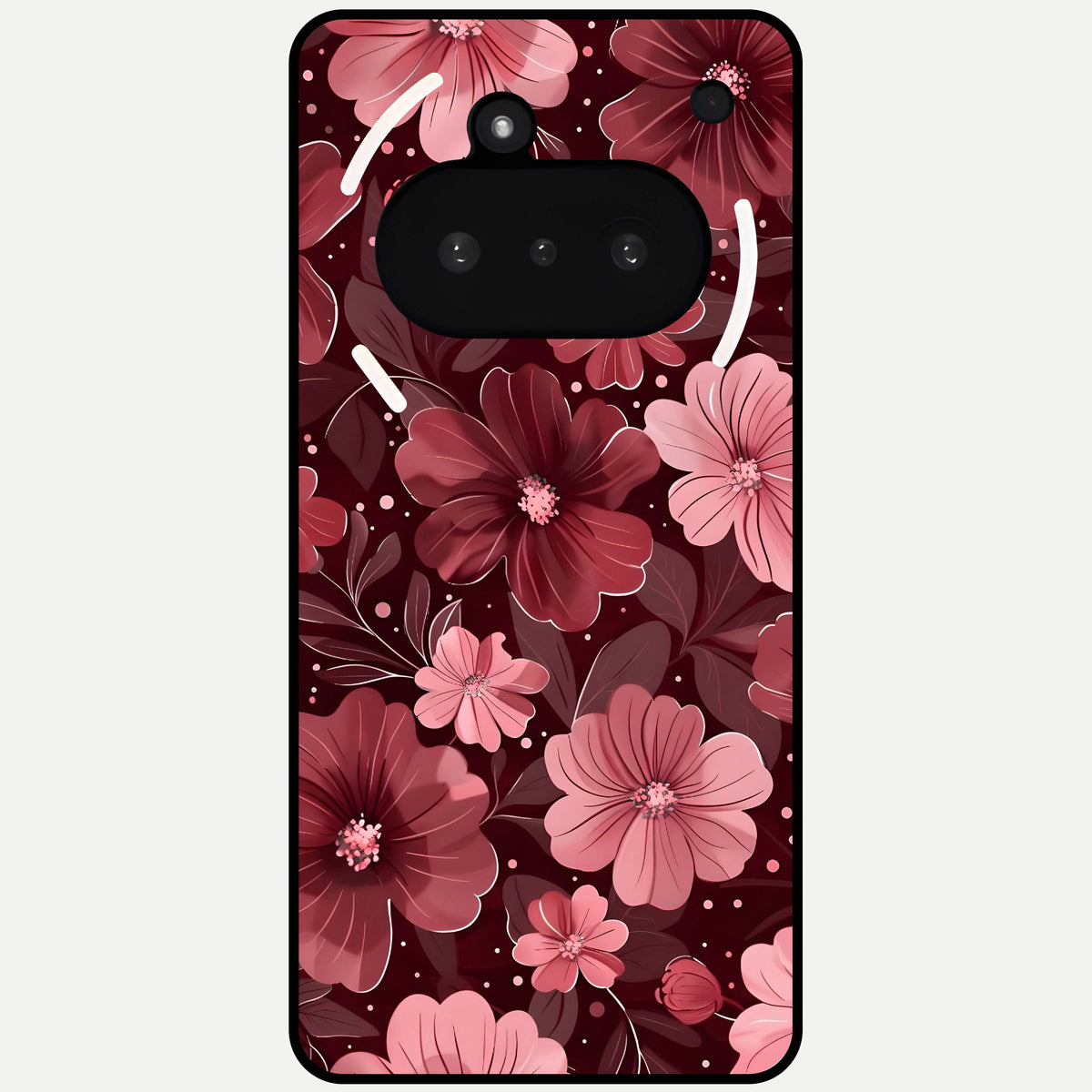  Flower Blush Bloom Glass Case For Nothing Phone 3A back cover – full design glossy printed glass finish