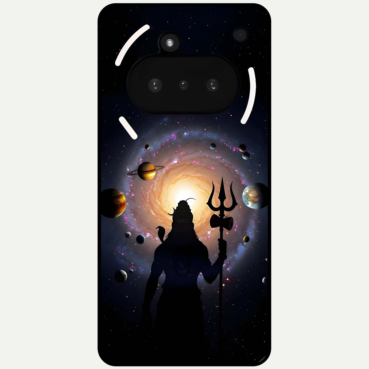  Galactic Shiva Vision Glass Case For Nothing Phone 3A back cover – full design glossy printed glass finish