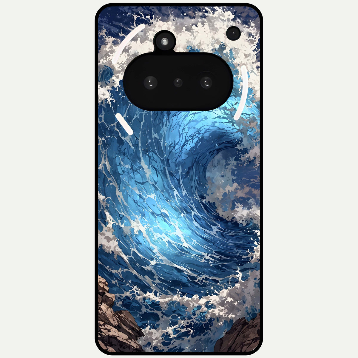  Giant Ocean Wave Glass Case For Nothing Phone 3A back cover – full design glossy printed glass finish
