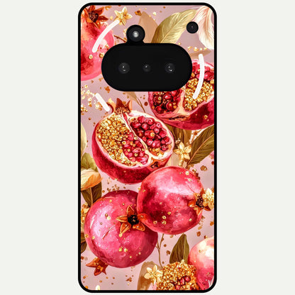  Golden Bloom Glow Glass Case For Nothing Phone 3A back cover – full design glossy printed glass finish