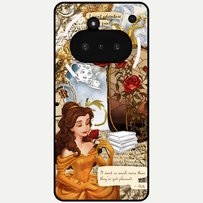  Golden Dream Belle Glass Case For Nothing Phone 3A back cover – full design glossy printed glass finish