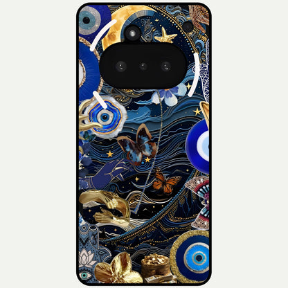 Golden Moon Magic Glass Case For Nothing Phone 3A back cover – full design glossy printed glass finish