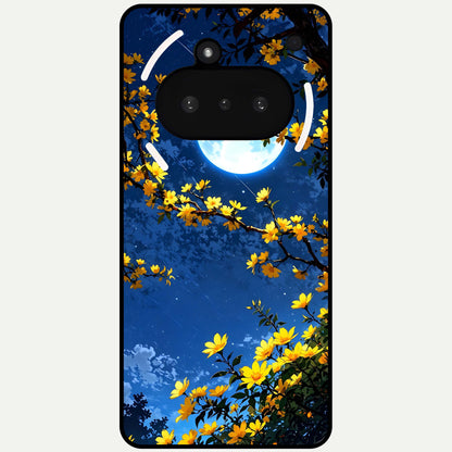  Golden Night Glow Glass Case For Nothing Phone 3A back cover – full design glossy printed glass finish