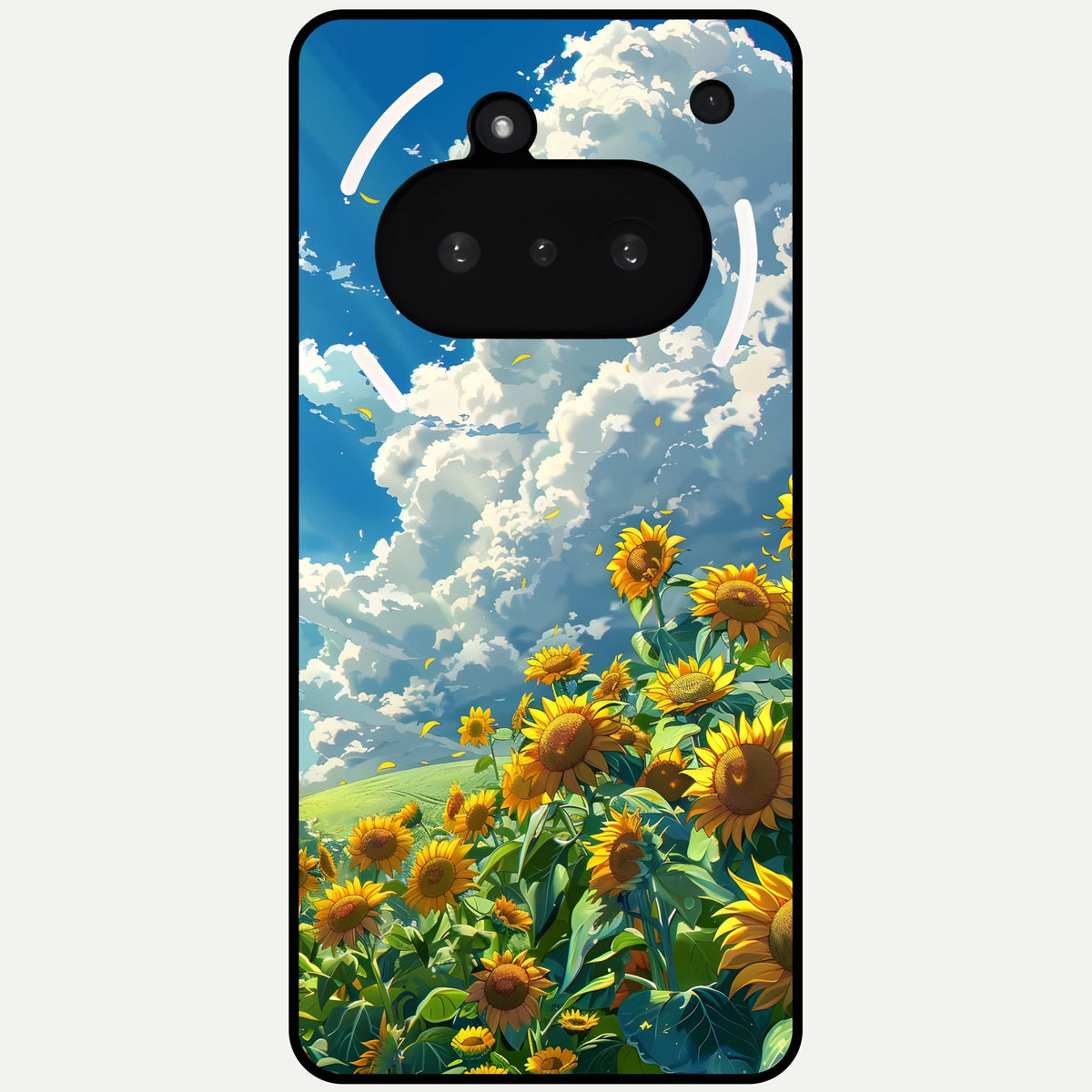  Golden Sun Glory Glass Case For Nothing Phone 3A back cover – full design glossy printed glass finish