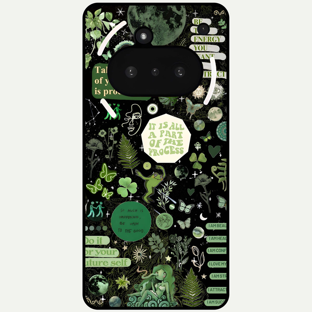  Green Mandala Pattern Glass Case For Nothing Phone 3A back cover – full design glossy printed glass finish