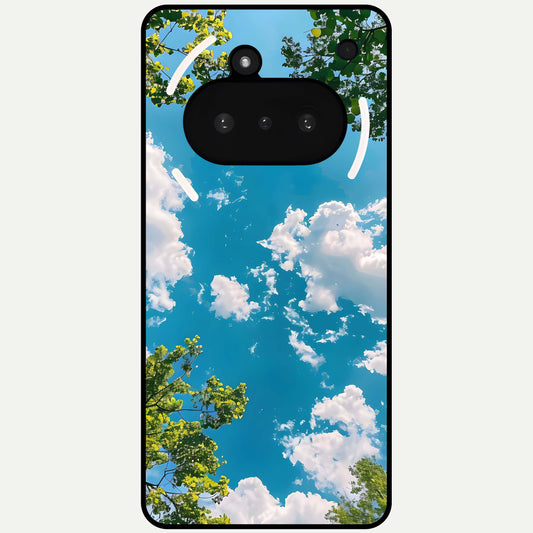 Green Moon Energy Glass Case For Nothing Phone 3A back cover – full design glossy printed glass finish