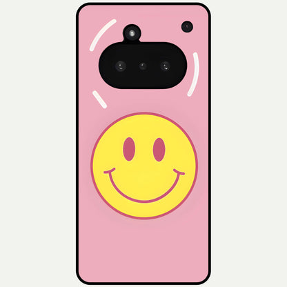 Happy Pink Mood Glass Case For Nothing Phone 3A back cover – full design glossy printed glass finish