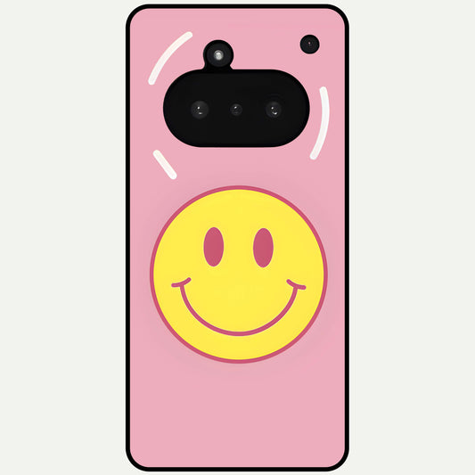  Happy Pink Mood Glass Case For Nothing Phone 3A back cover – full design glossy printed glass finish