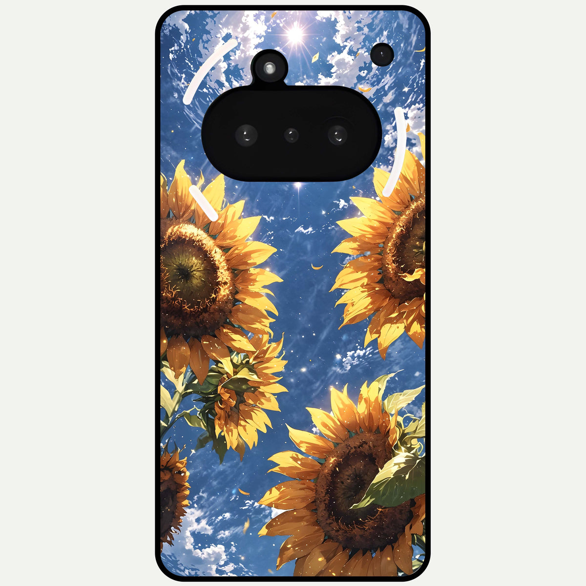  Heavenly Sunflower Rise Glass Case For Nothing Phone 3A back cover – full design glossy printed glass finish