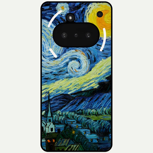  Inspired Van Gogh Art Glass Case For Nothing Phone 3A back cover – full design glossy printed glass finish