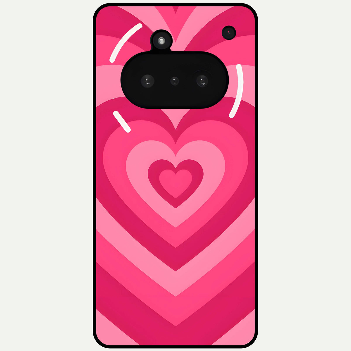  Layered Love Hearts Glass Case For Nothing Phone 3A back cover – full design glossy printed glass finish