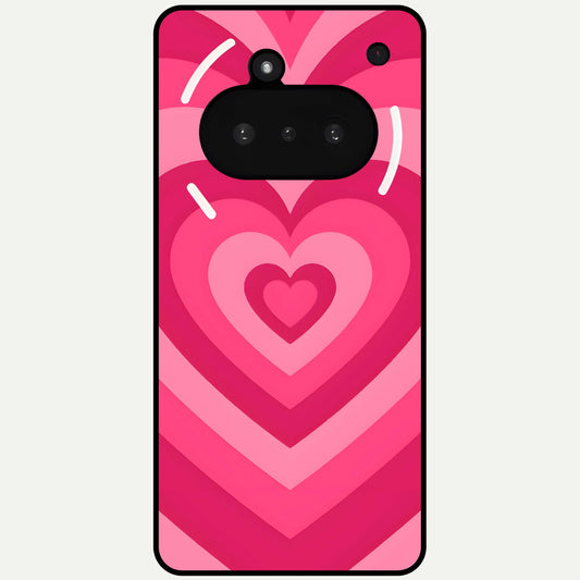 Layered Love Hearts Glass Case For Nothing Phone 3A back cover – full design glossy printed glass finish