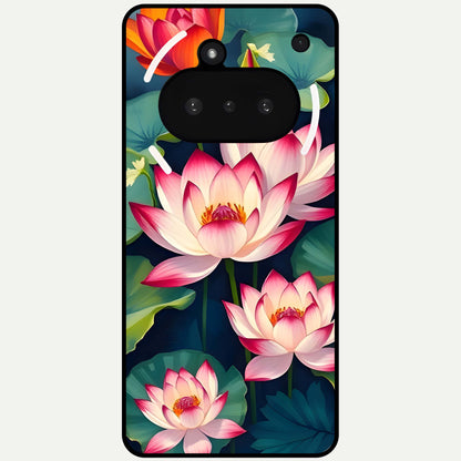  Lotus Dream Serenity Glass Case For Nothing Phone 3A back cover – full design glossy printed glass finish