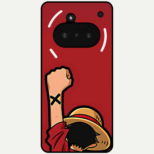  Luffy X Spirit Glass Case For Nothing Phone 3A back cover – full design glossy printed glass finish