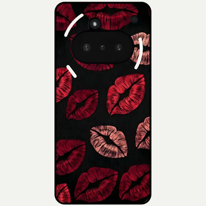  Midnight Kiss Love Glass Case For Nothing Phone 3A back cover – full design glossy printed glass finish