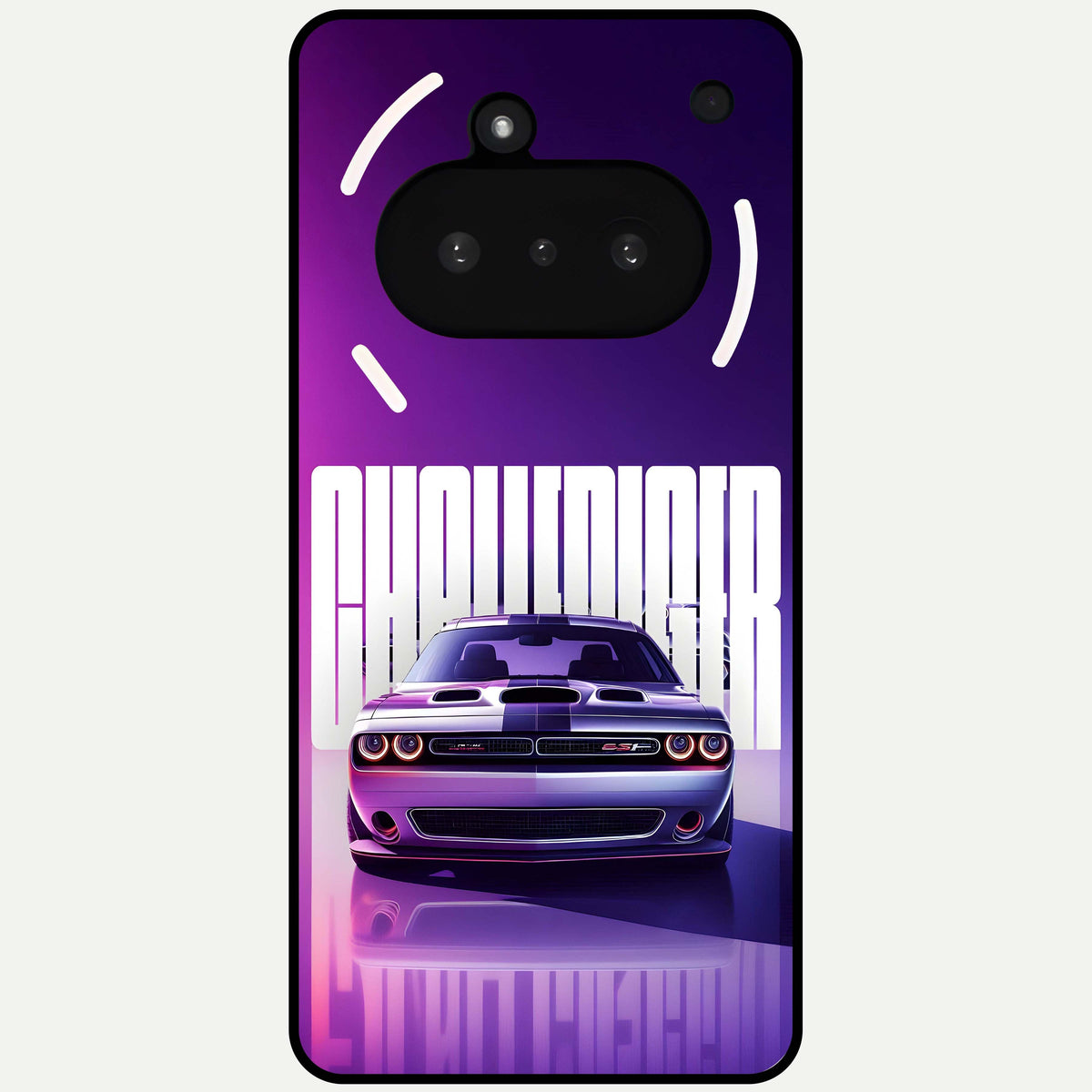  Midnight Muscle Ride Glass Case For Nothing Phone 3A back cover – full design glossy printed glass finish