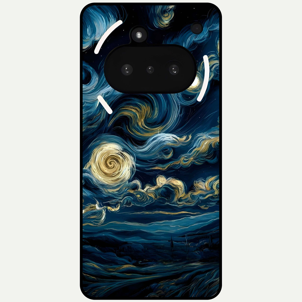  Midnight Sky Whirl Glass Case For Nothing Phone 3A back cover – full design glossy printed glass finish