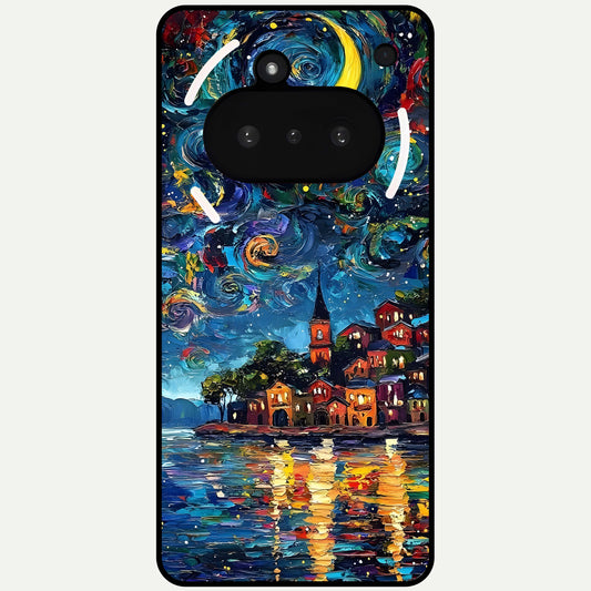  Moonlight Harbor Glow Glass Case For Nothing Phone 3A back cover – full design glossy printed glass finish