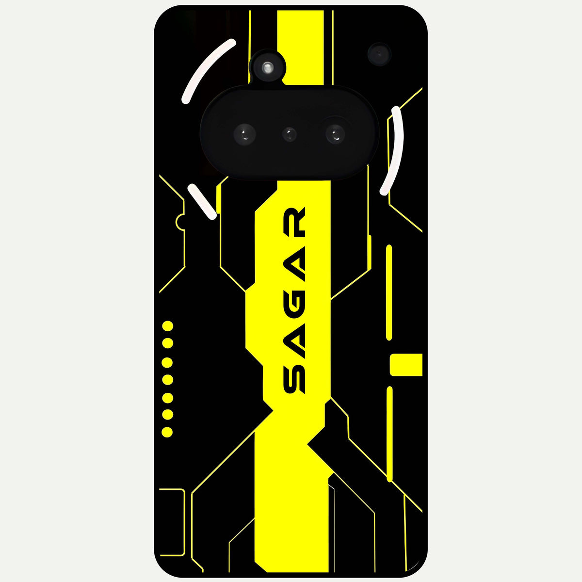  Neon CYBERPUNK Custom Name Glass Case For Nothing Phone 3A back cover – full design glossy printed glass finish