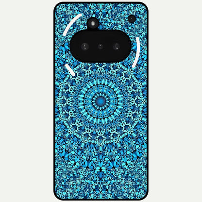 Ocean Bloom Mandala Glass Case For Nothing Phone 3A back cover – full design glossy printed glass finish