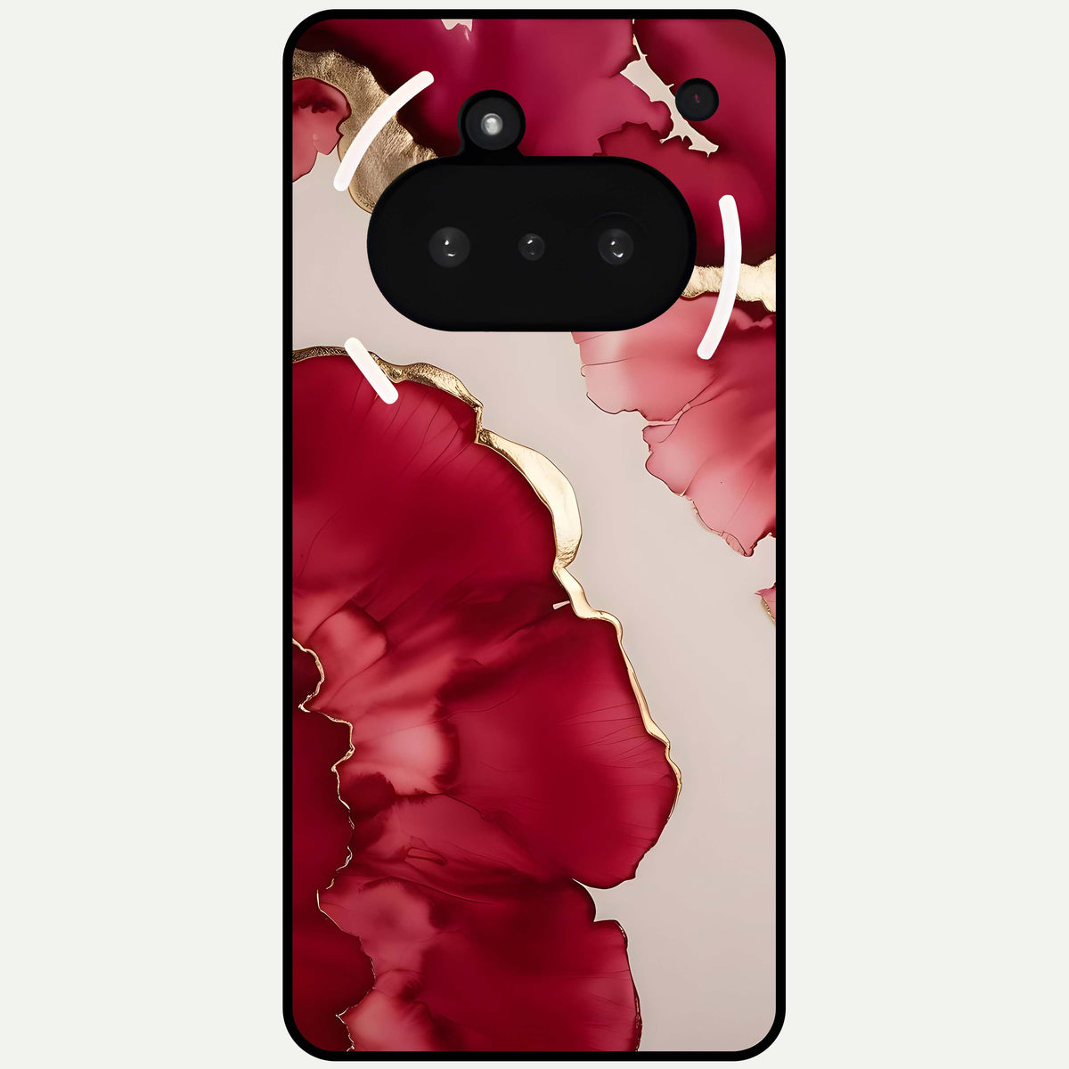  Pink And White Marble Glass Case For Nothing Phone 3A back cover – full design glossy printed glass finish