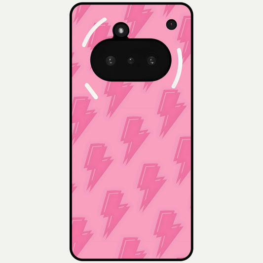  Pink Moo Magic Glass Case For Nothing Phone 3A back cover – full design glossy printed glass finish