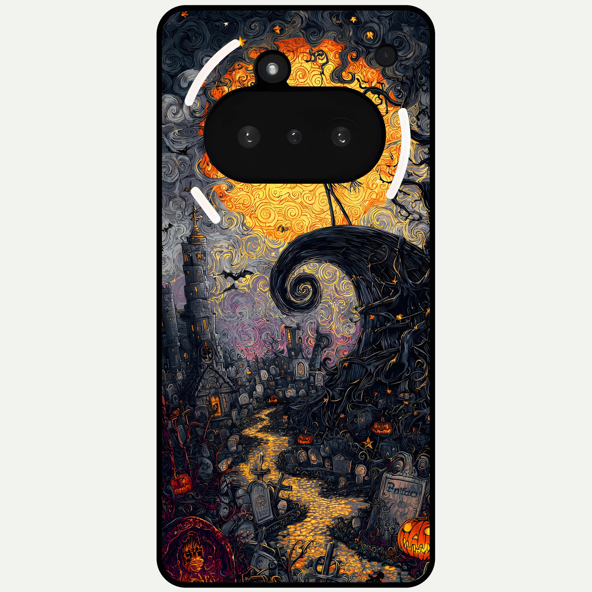  Pumpkin Moonlight Tale Glass Case For Nothing Phone 3A back cover – full design glossy printed glass finish