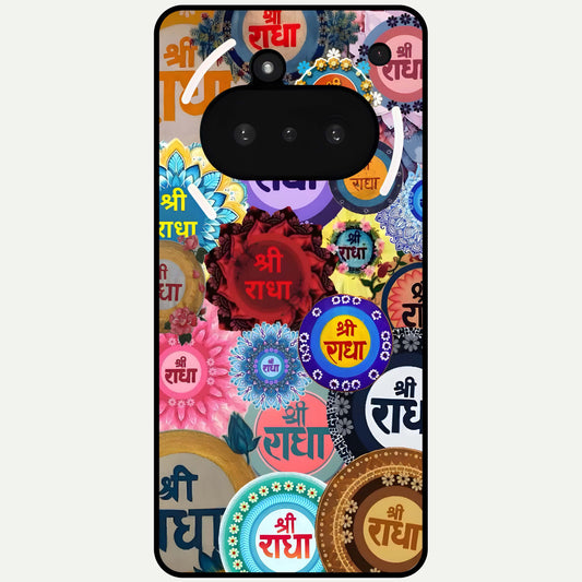  Radha Divine Bloom Glass Case For Nothing Phone 3A back cover – full design glossy printed glass finish