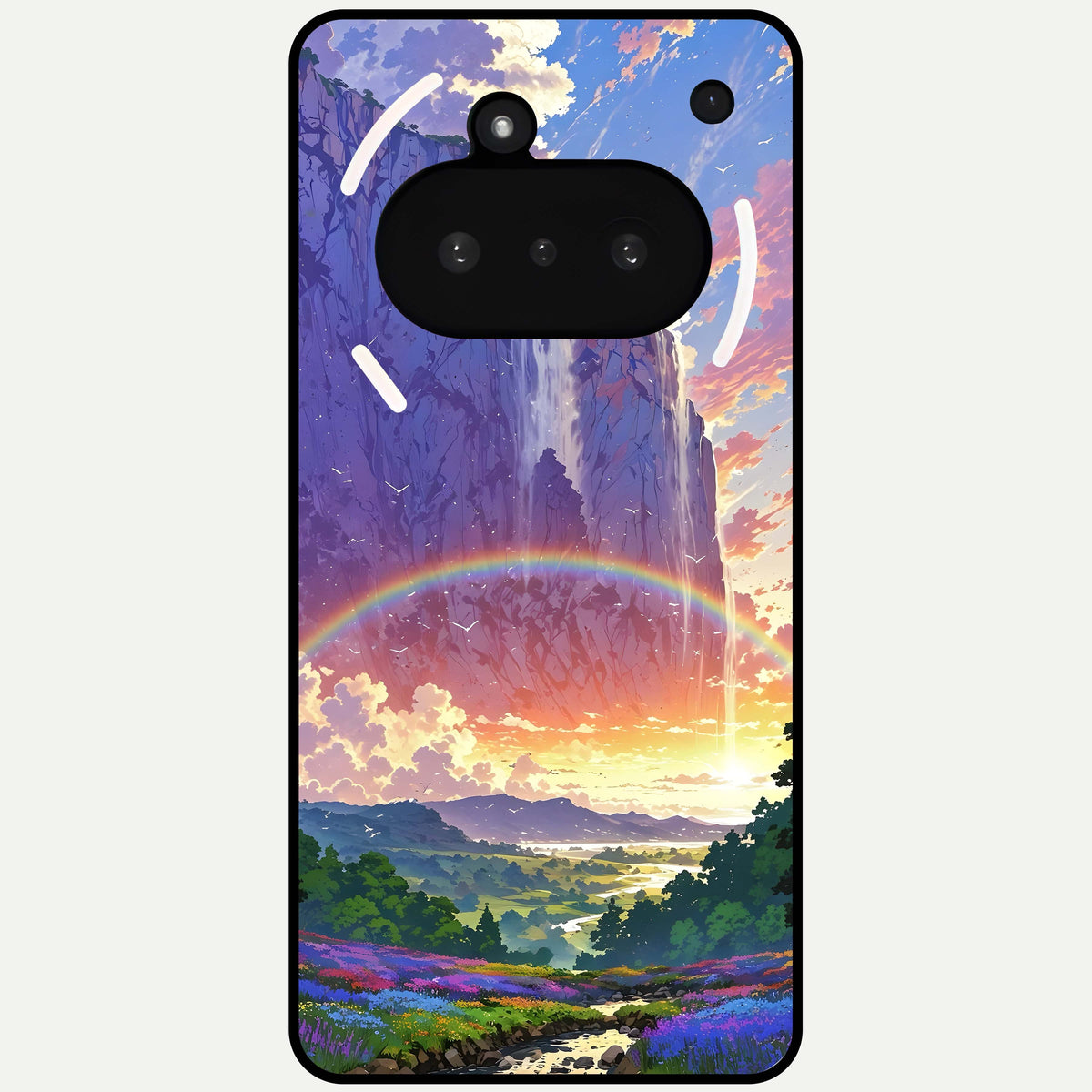  Rainbow Valley Dream Glass Case For Nothing Phone 3A back cover – full design glossy printed glass finish