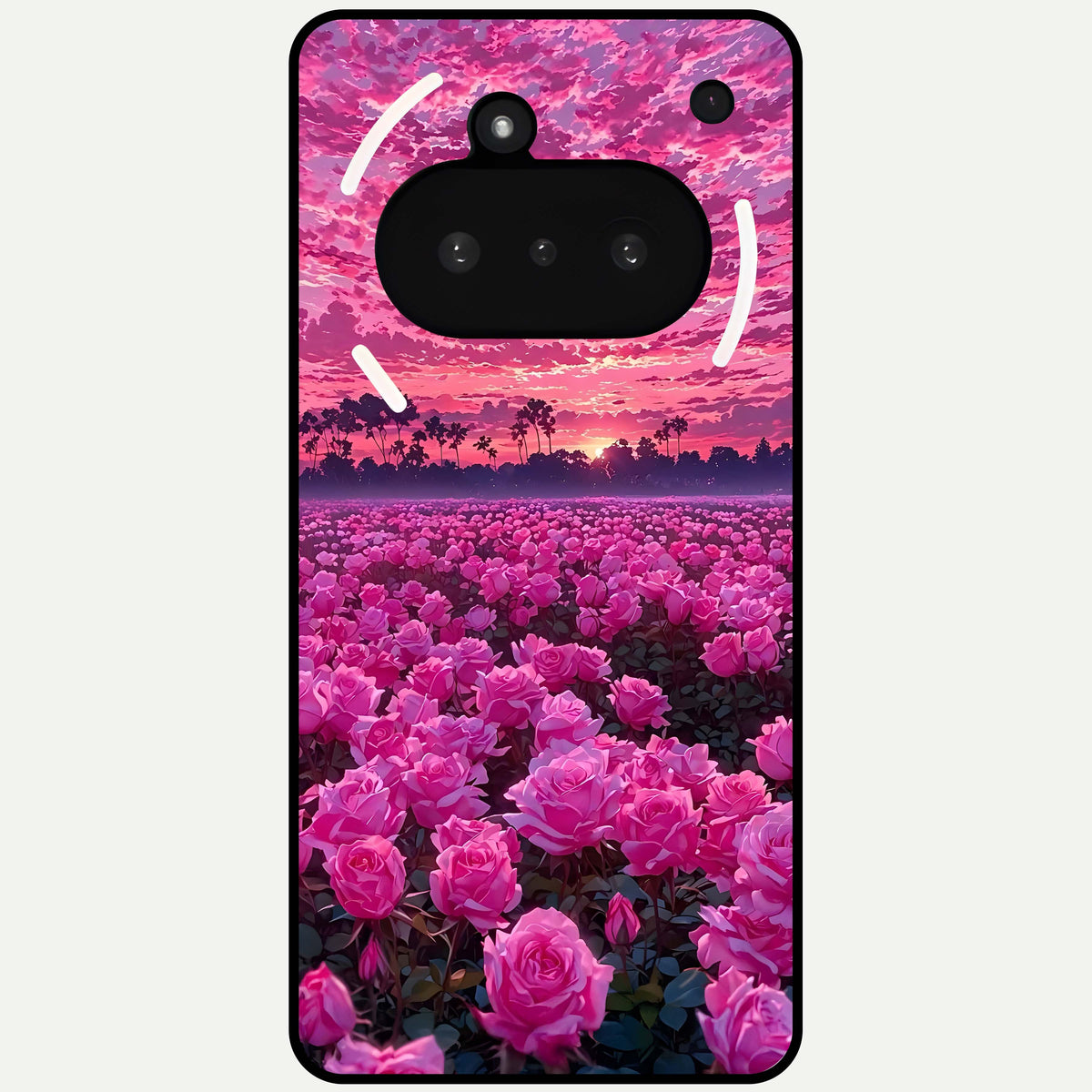  Rose Sunset Valley Glass Case For Nothing Phone 3A back cover – full design glossy printed glass finish